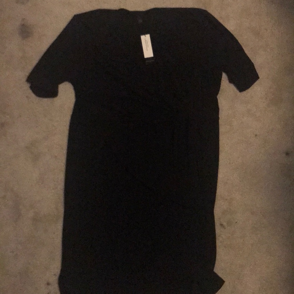 Black wrap dress